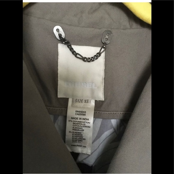 DIESEL Army Military FIELD SAFARI Jacket XS Classic 97% Cotton Denim pockets - Picture 7 of 12